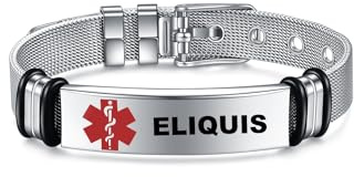 AITENME Medical Armband für Damen Männer Armreif,Personalisierte Medizinische Alert ID Notfallarmband Medizinisch Damen Uhrenarmband，Medizinischer Armband aus Edelstahl