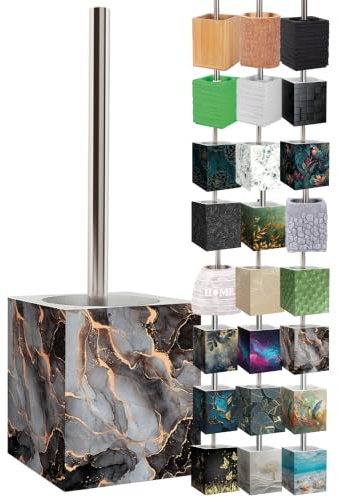 Sanilo WC Bürste, viele schöne Klobürsten zur Auswahl, hochwertige Qualität, Elegantes Design (Marmor Abstrakt)