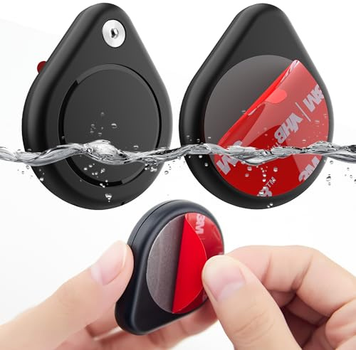 AirTag kompatibel hållare 2-pack IPX8 vattentät med 3M självhäftande, diskret spårningsfäste för bagage, cykel, bil, drönare och kamera