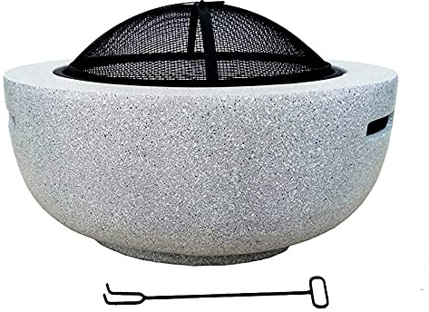 Brasero de carbón para exteriores Brasero redondo para exteriores - Calentadores de jardín para exteriores Chimenea - Leña - Braseros para barbacoa para acampar al aire libre/calefacción/hogueras y pi