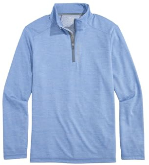 vineyard vines mens Sankaty Quarter-zip, Coastline Rinse, M