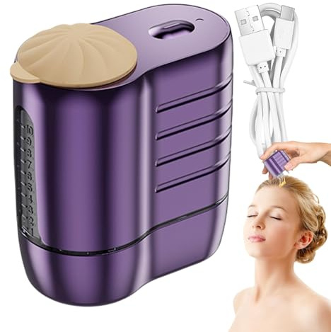 Huayeex Elektrischer Ölspender für Kopfhaut, Haarbürste und Kopfhautmassagegerät mit Ölspender, tragbare elektrische Kopfmassagebürste für Männer, Jugendliche, Erwachsene
