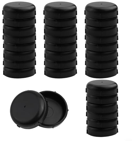Emiif Möbelgleiter für den Außenbereich, Terrasse, Schmiedeeisen, Möbelgleiter, Füße, Kappengleiter, Stuhlbeinschoner, 3,8 cm (1 1/2 Zoll) (schwarz)