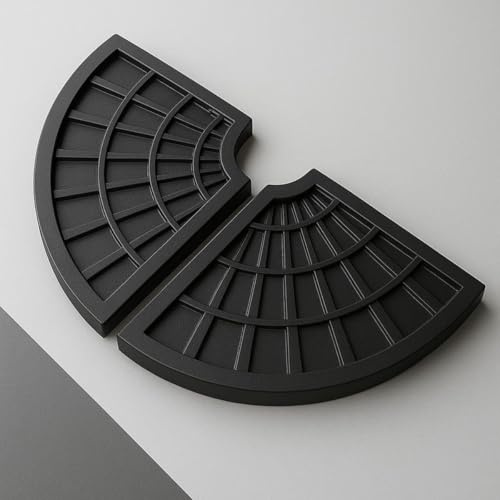 Yellowshop - Lastre Zavorra Triangle da 20 kg per Ombrellone a Braccio Decentrati da Giardino o Terrazzo, Set da 2 o 4 Pezzi in Resina Piena con Maniglia Misure L 47 x H 4,2 cm. (2 Pezzi)