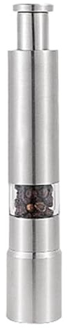 Pepper Grinder Kitchen Pepper Grinder Stainless Steel Pepper Grinder Small Thumb Press Salt Grinder Push Button Grinder Cumin Grinder Work-Saving Cumin Grinder for Camping Home