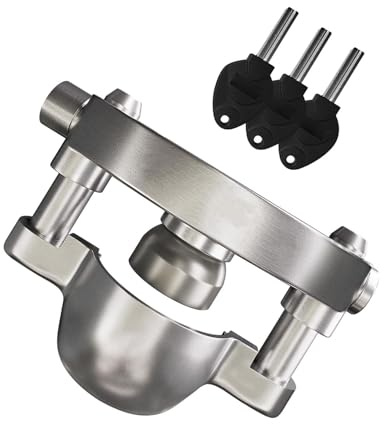 Aolidsive Cerradura de Acoplador de Seguridad para Remolque de Servicio Pesado de Acero Inoxidable para Enganche de 2 Pulgadas a 2-5/16 Pulgadas, Compatible con Embarcaciones RV y