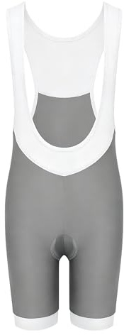 YOOJIA Garçon Bermudas Cyclisme pour Adolescents Pantalons Vélo avec Bretelles Combinaison Cyclisme pour Garçons Short Sport Ado Tennis Gris 3-4 Ans