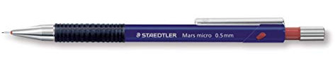 STAEDTLER 77505 - Druckbleistift 0,5 mm HB (10 Stück) | Metallclip mit Radierer, rutschfeste Gummigriffzone – zum Schreiben – Art.-Nr. 775 05
