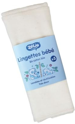 Lingettes bébé lavables par 5