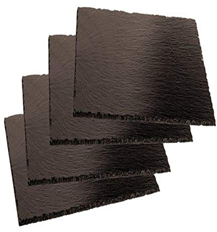 Paderno 41585-10 Set 4 Pz Piatto Quadro Ardesia, 10x10 cm
