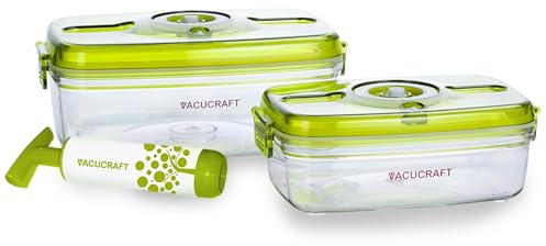 Vacucraft Lebensmittelbehälter-Set, rechteckig, 3-teilig
