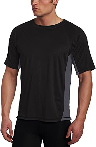Kanu Surf Men’s Swim Shirt with Short Sleeves – UPF 50+ Rash Guard for Men with Quick-Dry Fabric (5X)