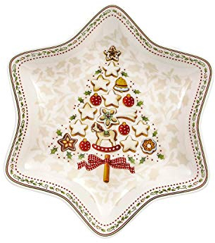 Villeroy & Boch , Winter Bakery Delight Fuente Para Servir Rojo, Apto Para Microondas, Navidad, Decoración, Cuenco Ceramica, Bol, Bowl Ceramica, Premium Porcelain