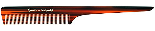 BUCO Stielkamm - 19,5 cm Havannabraun, Acetat Plattenmaterial, Haar- und Kopfhaut-schonend, für Männer und Frauen