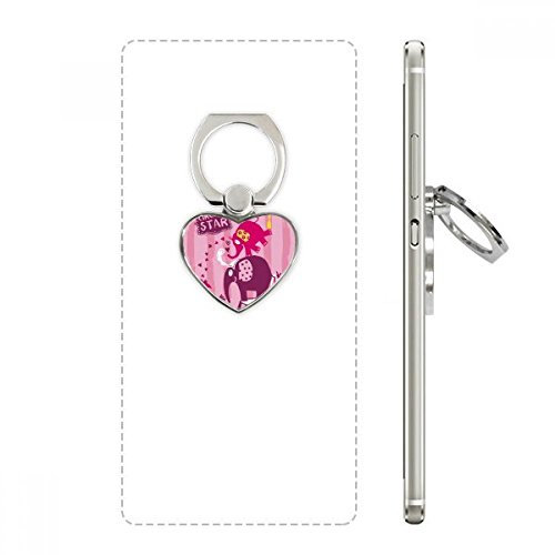 DIYthinker Circus Star Clown Elephant Pink Heart Cell Phone Ring Stand Holder Bracket Universal Support Gift