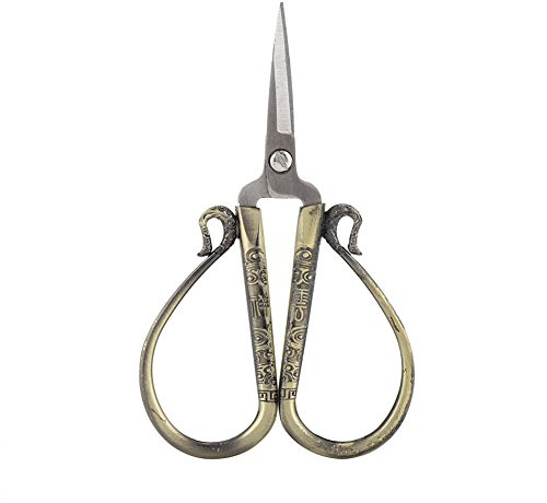 Akozon Nähen Vintage Edelstahl Nähen Schere Klassische Schneiden DIY Handwerk Werkzeug DIY für Stickerei, Stickschere, Nähen, Handwerk, Kunst Arbeit und Alltag (#4)