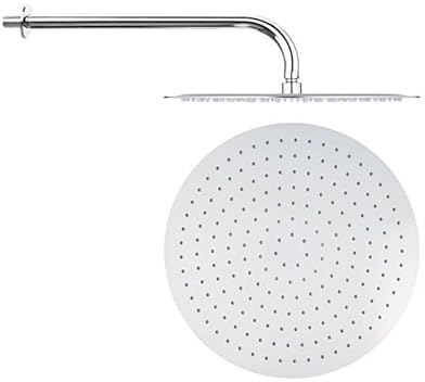 Soffione doccia 20 cm con braccio doccia 25 cm | Acciaio inox, Resistente, Moderno