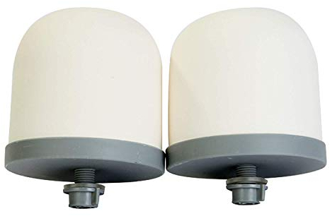 HUINING Keramikkuppel Wasserfilter, Ersatzfilter für Wasservorfiltereinheit, Filtermedien Ersatz 0,15 bis 0,5 Mikron für Haushalt Wassereimer Filtrationssystem Wasserkrug (2 Stück)