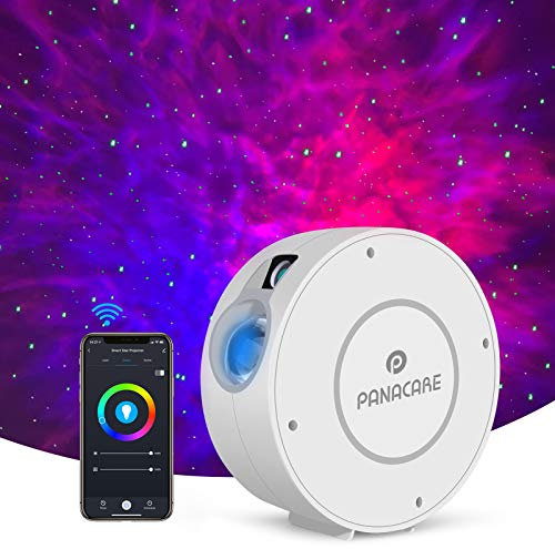 Panacare LED Projecteur Ciel Etoile, WiFi Projecteur Galaxie Etoile Veilleuse Enfant Bébé Avec Minuterie/Alexa et Google Home, Cadeaux Projecteur Galaxie Plafond Pour Enfants, Adultes, Fêtes