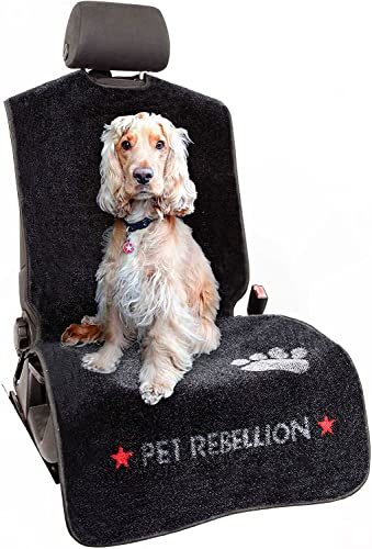 Pet Rebellion Dog Car Seat Cover – Universal, Absorbent, Non-Slip, Scratch-Proof, Washable Travel Pet Car Seat Protector for Front and Back Seat - Car Seat Carpet