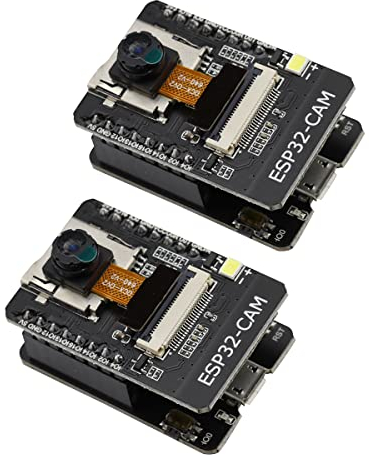 Heevhas 2 piezas ESP32-CAM Placa de desarrollo Placa de prueba WiFi + Módulo Bluetooth ESP32 DC 5V Micro USB Placa de desarrollo de doble núcleo Puerto serie con cámara OV2640