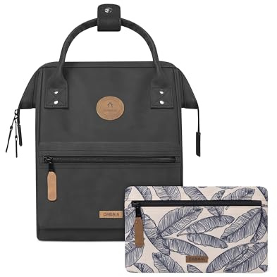Cabaïa Rucksack Damen Adventurer Le Havre 10L - Wasserabweisend | Laptopfach 10,5 · Handgepäck · Weite Öffnung · MOLLE-Taschen · Vegan zertifiziert · Langlebig