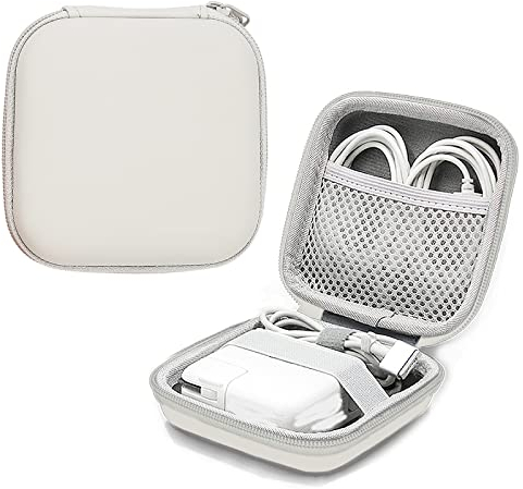 FLYAMAPIRIT Mini Reise Aufbewahrungstasche, elektronischer Zubehör Organizer für USB Kabel, SD Karten, Smartphone Ladegerät, Reißverschluss usw. (Grau)