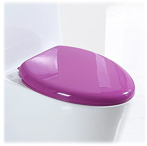 Toilettendeckel, Premium Toilettendeckel Oval,WC Deckel mit Absenkautomatik,Klobrille aus Dickem Polypropylen Abnehmbar,WC-Sitz in Farbe Pink Purple