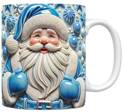 Eteslot Weihnachts Tassen - Weihnachtsbecher - Weihnachts Geschirr - Weihnachtstisch Deko - Weihnachtsmann-Tasse, Kaffeetasse, Weihnachtstrinkbecher