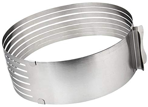 Stainless Steel Cake Mould Adjustable Slicer Layer Baking Cutter 6-8 in