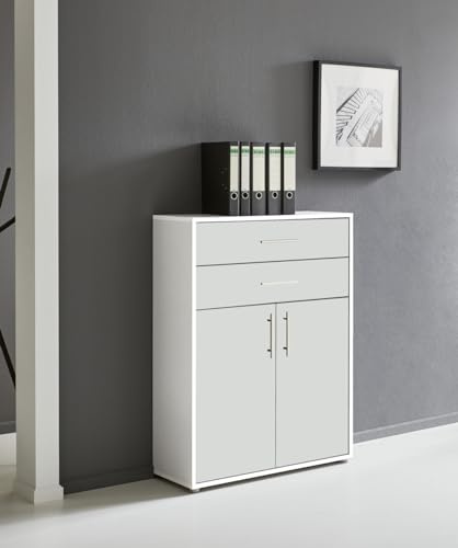 Aktenschrank TABOR mit Schubkästen Büroschrank in diversen Farbvarianten (weiß/weiß matt)