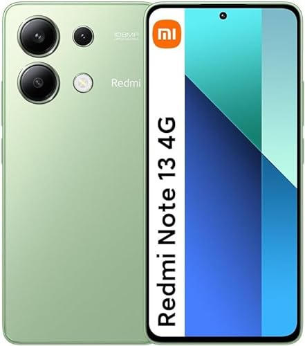 Xiaomi Redmi Note 13 4G Smartphone, 8 Go + 256 Go, octa-core, écran AMOLED 6,67 120 Hz, triple appareil photo 108 MP, processeur Snapdragon 685, batterie 5 000 mAh, charge rapide 33 W (vert menthe)