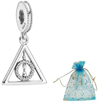 JABEDE Anhänger aus 925er Silber, inspiriert von der Harry-Saga, kompatibel mit Armbändern der wichtigsten Marken, inklusive elegantem schwarzen Beutel, ideal zum Valentinstag