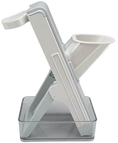 XHTLLO Coupe-légumes Multifonction Pliable pour Pommes De Terre Et Oignons avec Boîte De Rangement pour Cuisine, Coupe-légumes Vertical De Sécurité