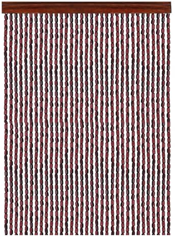 Sh000ad Hängender Holzperlen Türvorhang,Retro Holzperlenvorhang,Bambusvorhang,Zimmertüren,Balkon/Terrassentür dekorativ Teilervorhang,Sichtschutz,Anpassbar,Breite x Höhe (60cm x 230cm(60 Stränge))
