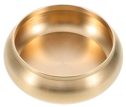 PRETYZOOM Posacenere Da Tavolo in Ottone Artigianale Decorativo, Portacenere Multifunzionale Per Ufficio e Casa, Posacenere Domestico Superficie Liscia e Facile Da Pulire