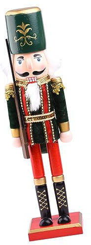 LABRIMP Figurine De Casse-Noisette Bois Décorative pour Noël Personnage Traditionnel avec Bouche Mobile pour Bureau Et Décoration De Table
