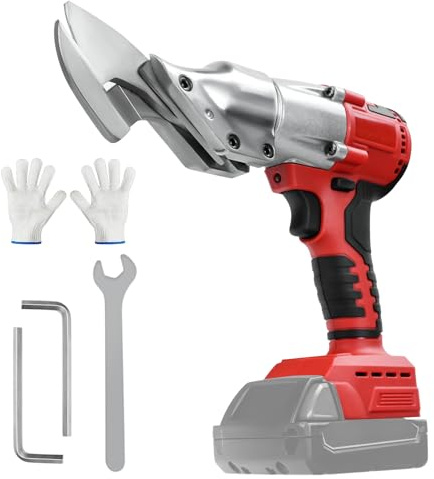 HLiePiHa Cordless Sheet Metal Shear for MILwaukee 18V Battery, Brushless Electric Metal Shears, 400W Scissors, 2 Variable Metal Shear Cutter Speed for Cutting Metal,Iron and Stainless(No Battery)