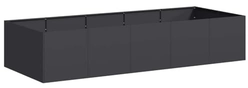 vidaXL Odlingslåda svart 200x80x40 cm stål