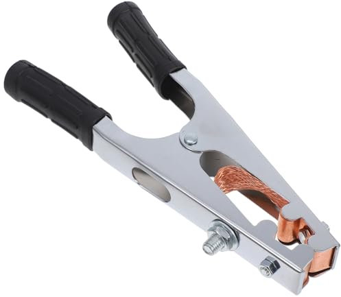 Generic Morsetto a terra per saldatore, clip di messa a terra, supporto per elettrodo e morsetto di messa a terra per saldatrice, morsetto per asta di terra morsetto per saldatura, attrezzatura per