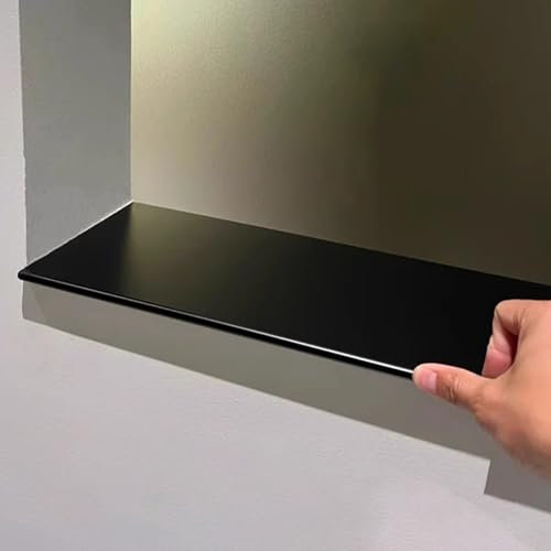 Black Mirrored Metal Window Sill Protector Cover for Home Office 1 Height Countertop Wrap Guard Board 51.2 x 15.8in