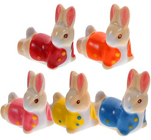 MAGICLULU 5stücke Essstäbchenhalter Aus Keramik Mit Cartoon-Kaninchen-Design Zum Halten Von Essstäbchen Löffeln Und Gabeln Dem Tisch Für Küche Und Dekoration