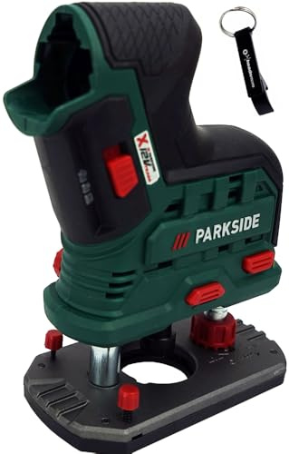 HEADNMORE® Bundle Parkside POFA 12 - Fresa con batería de 12 V (sin batería) + llavero HEADNMORE®
