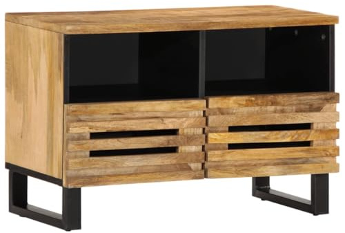 LLEZKBR Gabinetes y estantes de almacenamiento de medios de almacenamiento, mueble para TV, 70 x 34 x 46 cm, madera maciza, mango rugoso