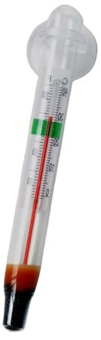 Aquarium Thermometer,High Precision Display Fish Tank Thermometer with Strong Suction Cup - Easy to Read Stick on & Standing Water Temperature Gauge for Freshwater,Saltwater,Tropical & Reptile Tanks