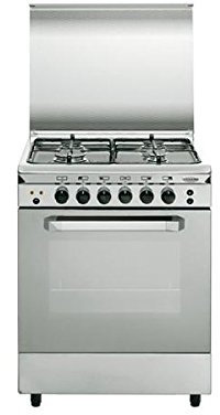 Vitrokitchen UN55IN Independiente Encimera de gas Acero inoxidable - Cocina (Cocina independiente, Acero inoxidable, Giratorio, Frente, Encimera de gas, Gas natural)