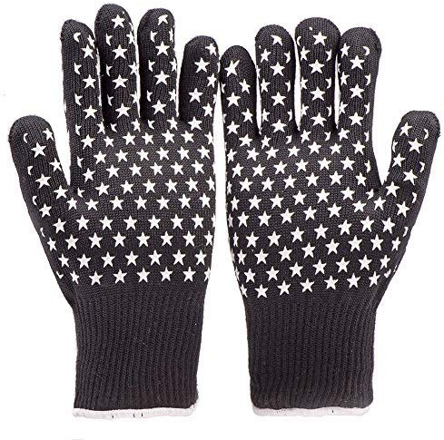 perfekte Premium Grill-Back- Kamin-Handschuhe, Ofen-Handschuhe, Hitzeschutz-Handschuhe, BBQ Barbecue Gloves 2 Stck. hitzebeständig bis 350°C kurz bis 500°C CE Zeichen EN 407 4343xx