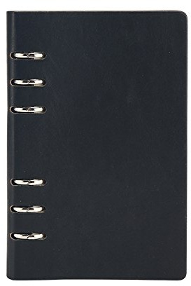 Cheerlife DIN A5 A6 B5 Leder Tagebuch nachfüllbar Notizbuch Ringbuch Business Office Notizblock Zeichnen Schreiben (Schwarz, A6)