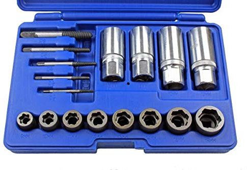 US PRO 17pc Screw, Bolt, Stud & Nut Extractor Mixed Set 2649