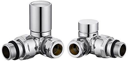Keenware KRA-003 Radiator & Towel Warmer Valves, Chrome
